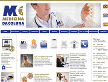 Tablet Screenshot of medicinadacoluna.com.br